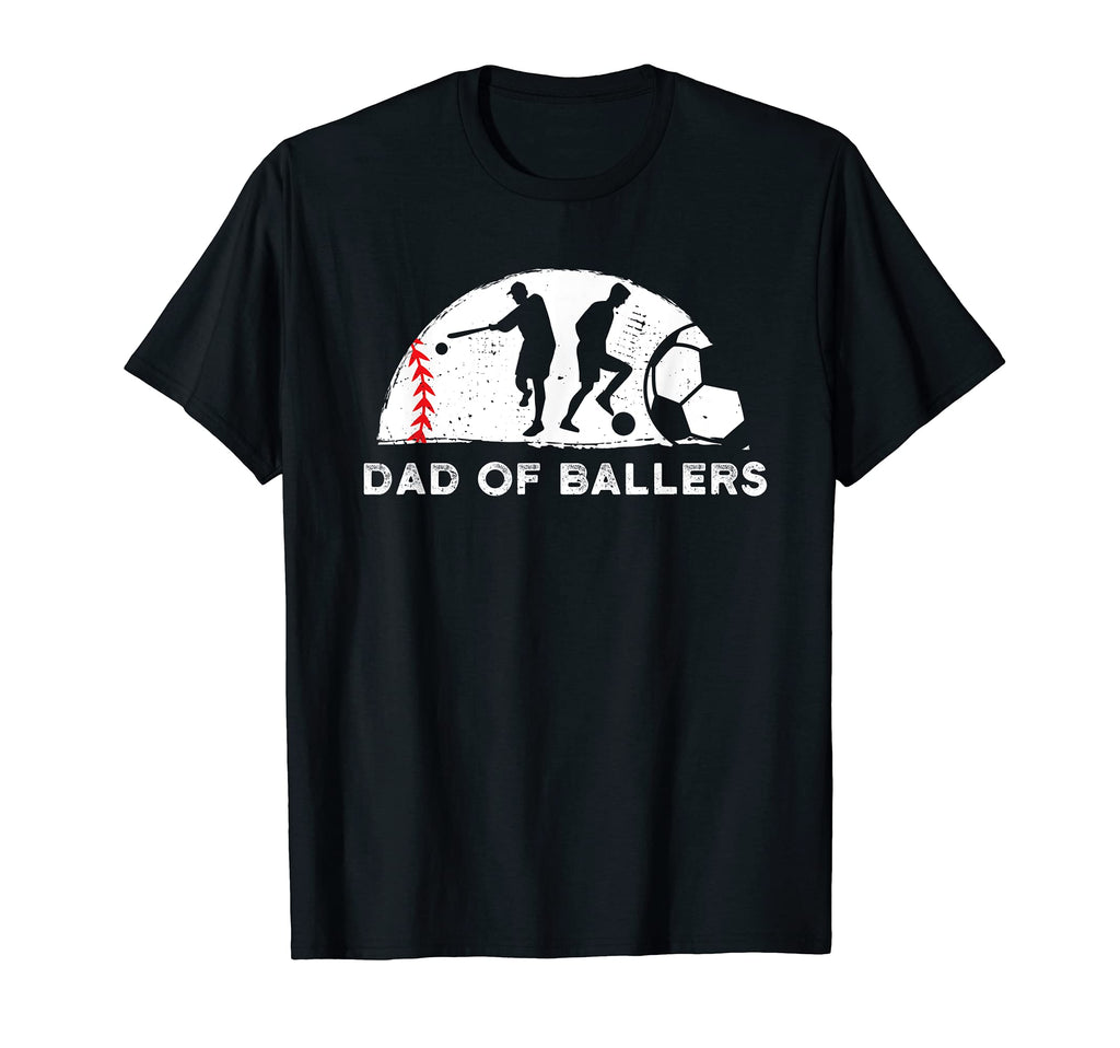 Dad Ballers Father Son Soccer T-Shirt - Aesthetic Graphic Men Women