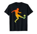 Soccer Player Silhouette Soccer T-Shirt - Casual Everyday Wear Men Women