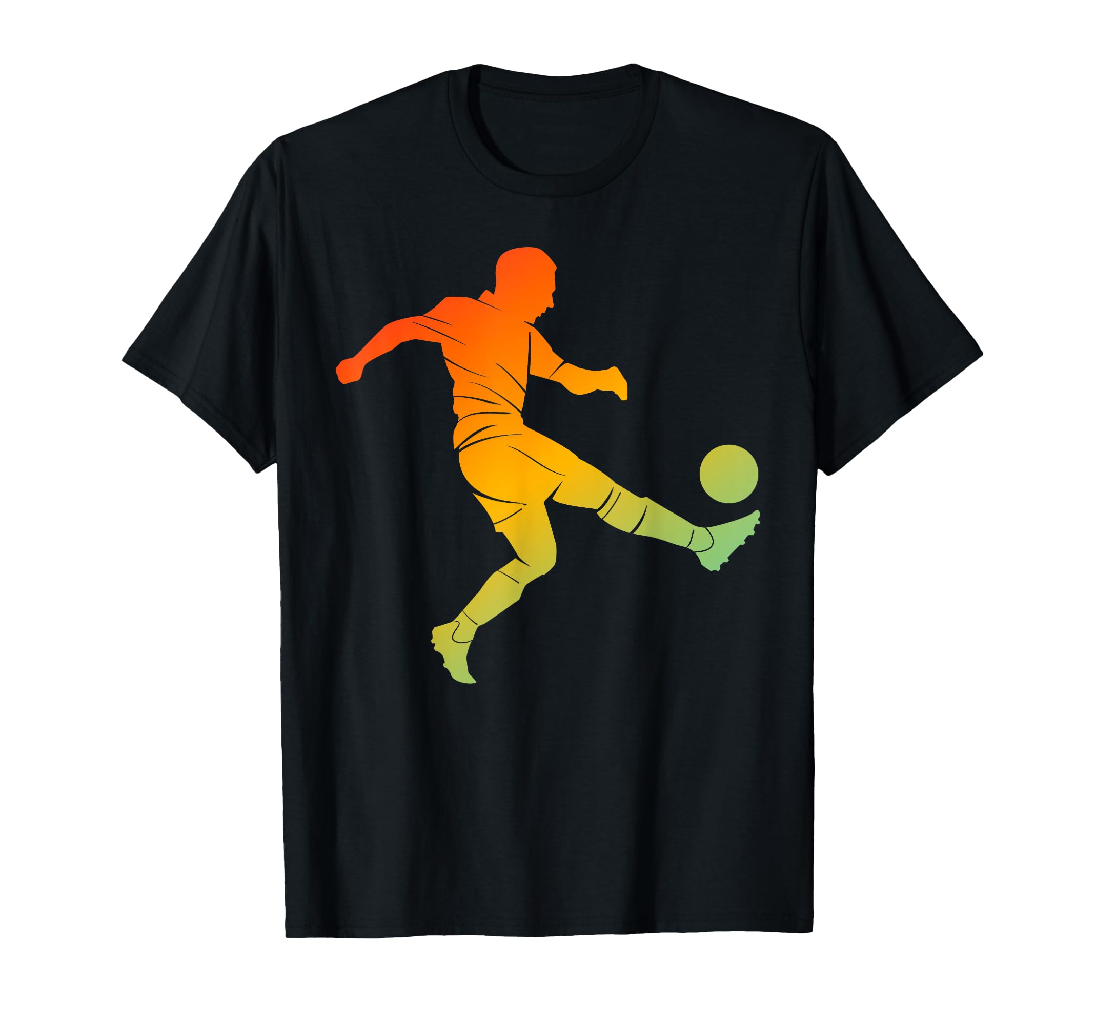 Soccer Player Silhouette Soccer T-Shirt - Casual Everyday Wear Men Women