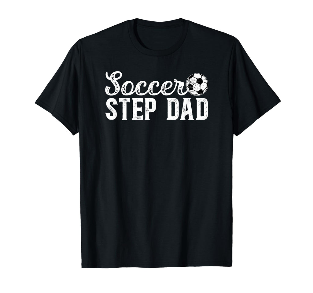 Soccer Step Dad Soccer Player T-Shirt - Minimalist Print for Adults