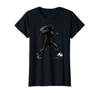 Soccer Player Silhouette Womens T-Shirt - Fun Novelty Design Men Women