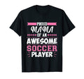 Mama Awesome Soccer Player Sports T-Shirt - Minimalist Print for Adults