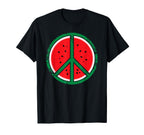 Watermelon Peace Symbol Hippie T-Shirt - Aesthetic Graphic Men Women