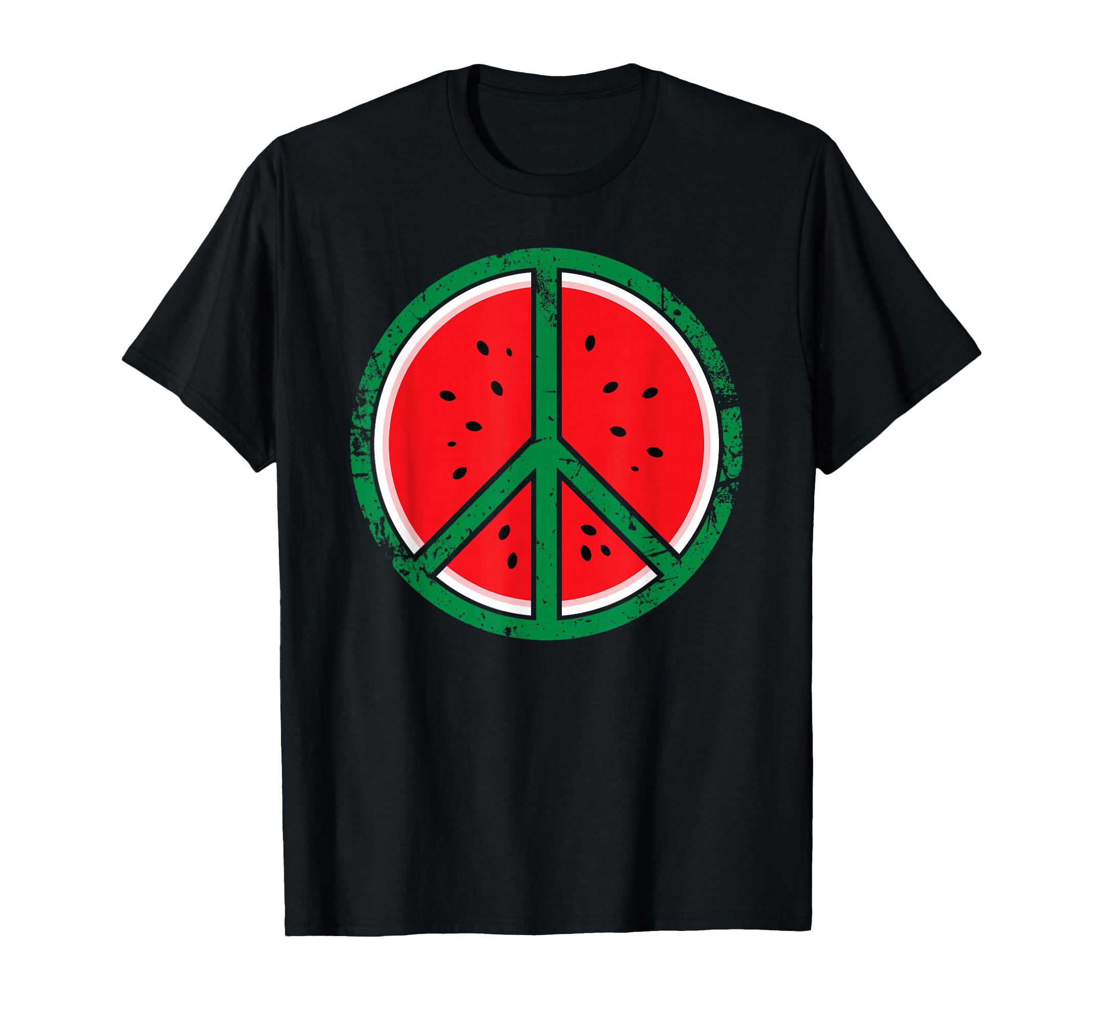 Watermelon Peace Symbol Hippie T-Shirt - Aesthetic Graphic Men Women