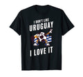 Uruguay Soccer Supporters Fun Flag T-Shirt - Casual Everyday Wear Unisex