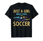 Soccer Fans Just Who Loves Soccer T-Shirt - Minimalist Print Men Women
