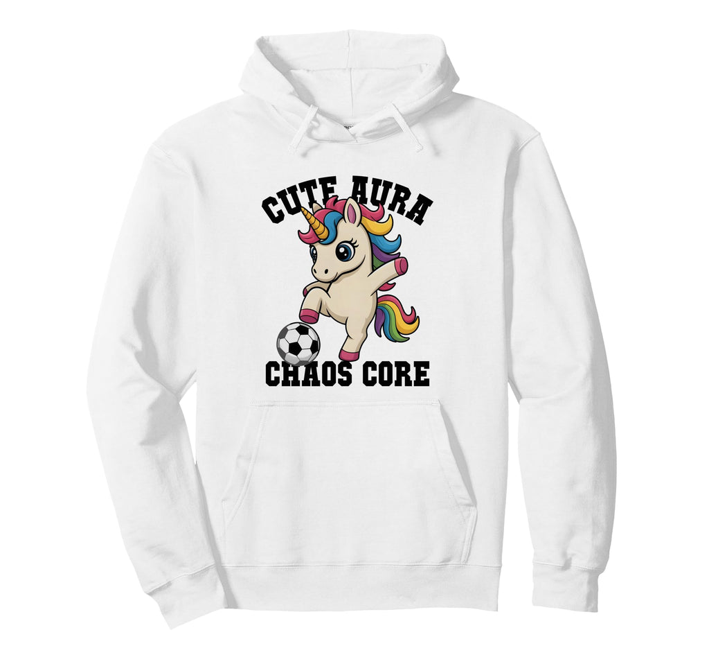 Aura Soccer Unicorn Chaos Core Just Who Hoodie - Unique Graphic Men Women