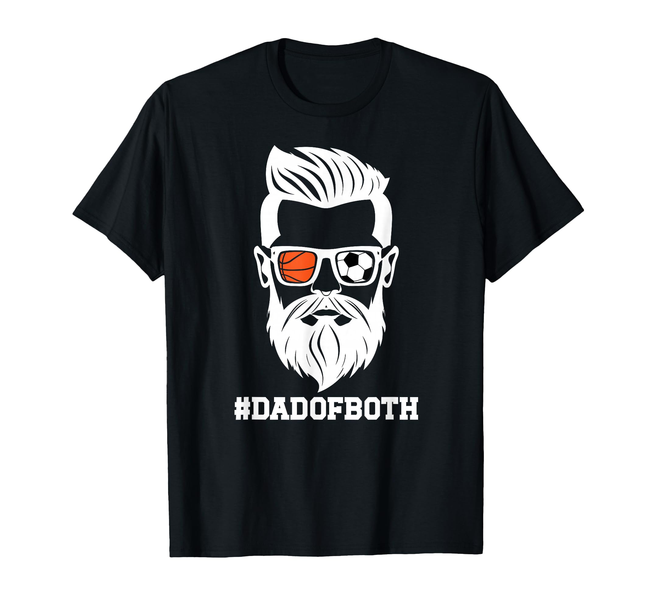 Dad Both Soccer Basketball Dad T-Shirt - Aesthetic Graphic for Adults