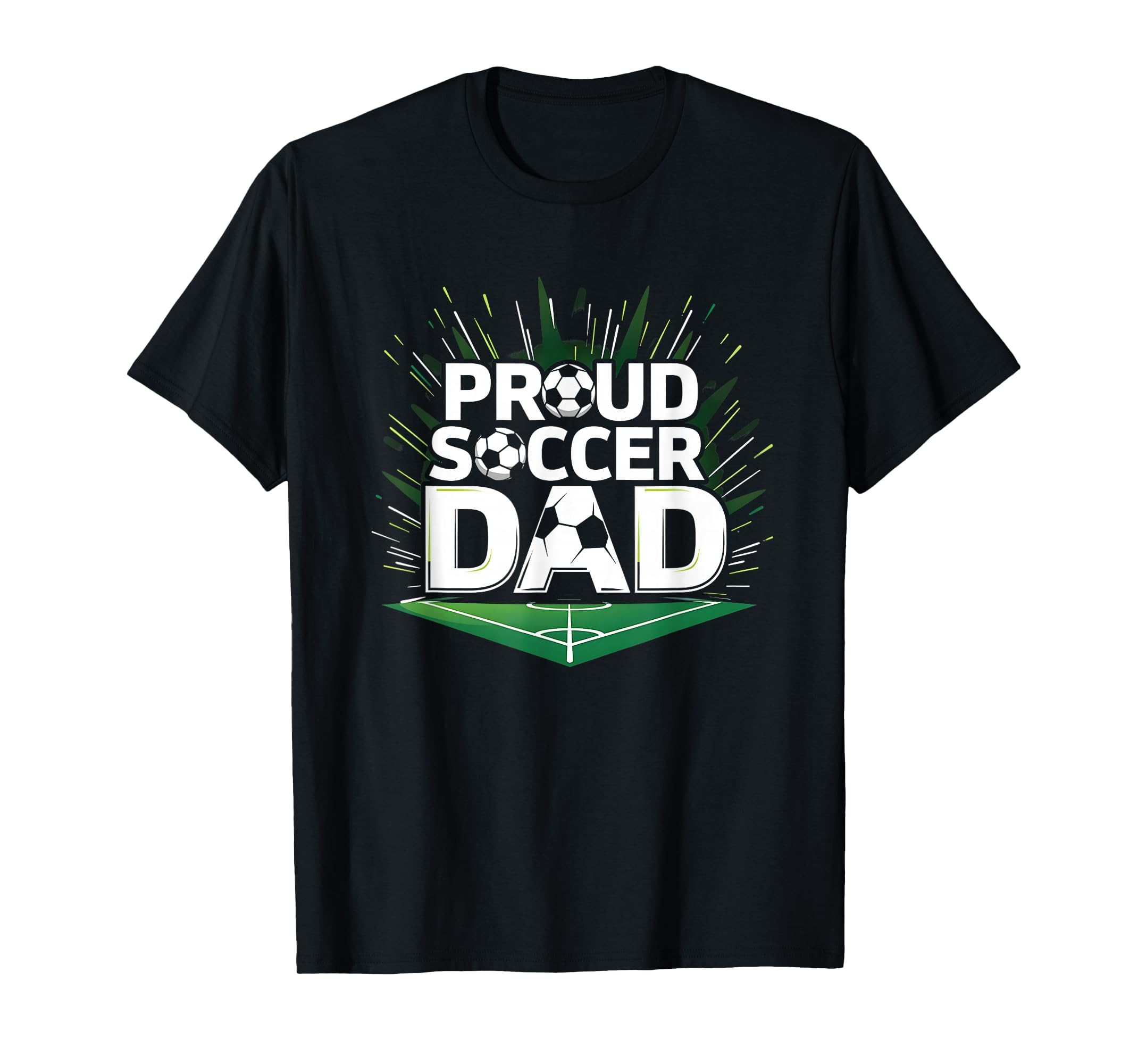 Proud Soccer Dad Cheering Sideline T-Shirt - Novelty Apparel for Adults
