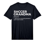 Funny Soccer Grandma Definition T-Shirt - Minimalist Print for Adults