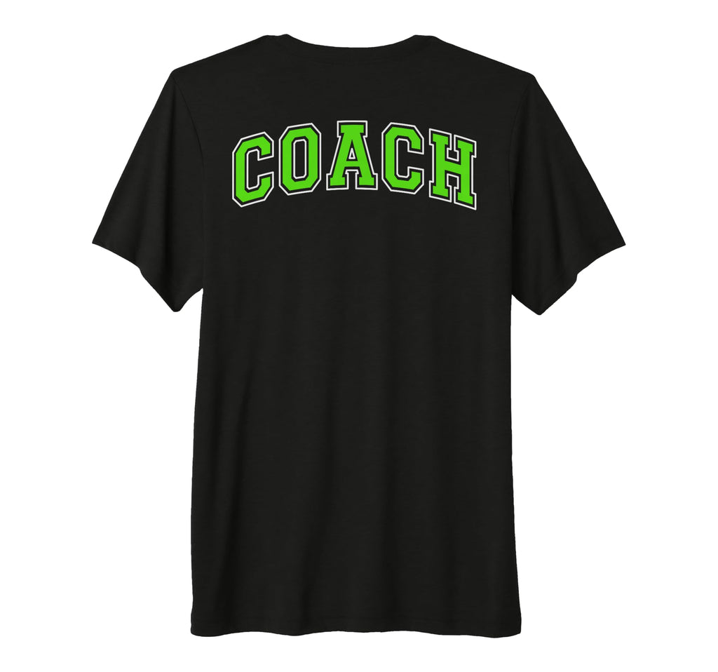 Coach Sports Trainer Lime Green White T-Shirt - Graphic Print for Adults