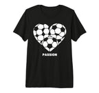 Soccer Heart Passion Football Soccer Lover T-Shirt - Unique Graphic Unisex