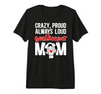 Crazy Proud Soccer Goalkeeper Mom T-Shirt - Minimalist Print for Adults