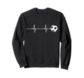 Soccer Ball Heartbeat Football Sweatshirt - Aesthetic Graphic Men Women