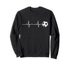 Soccer Ball Heartbeat Football Sweatshirt - Aesthetic Graphic Men Women