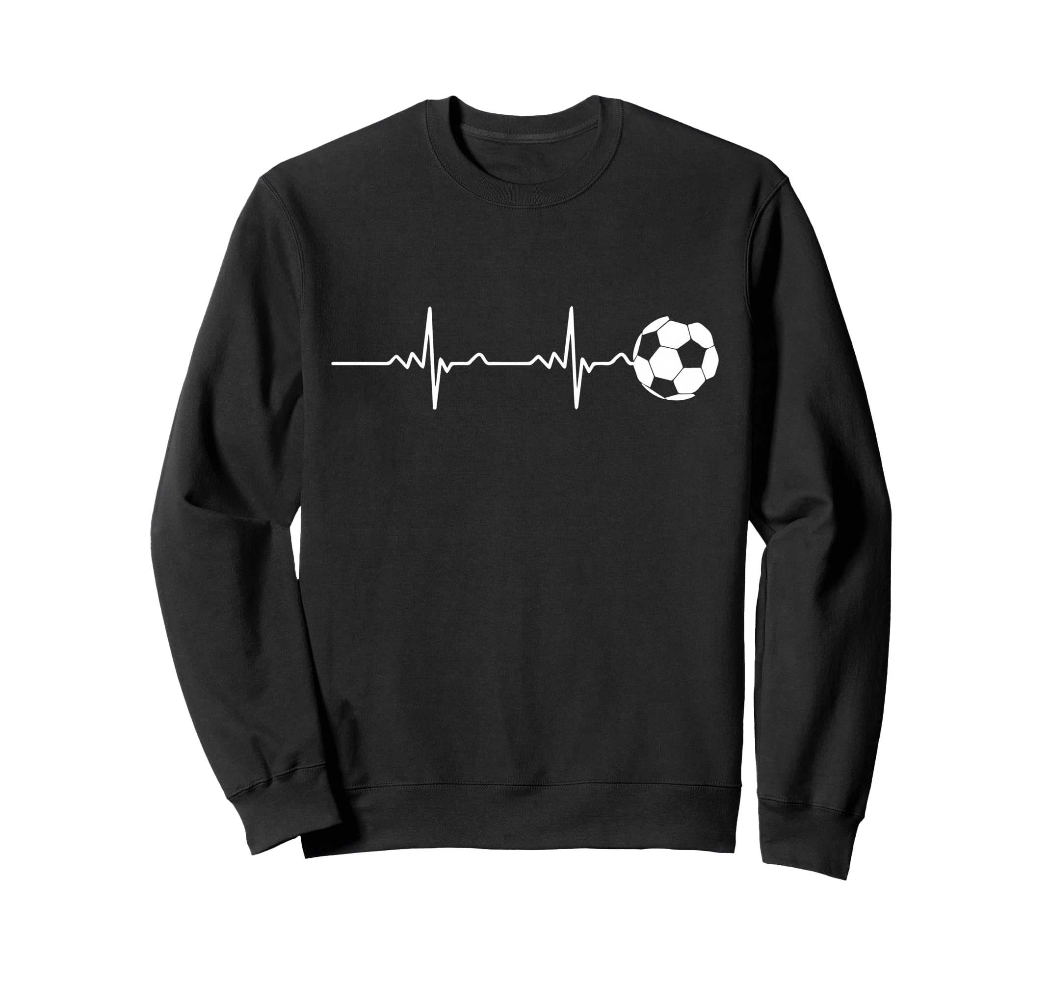 Soccer Ball Heartbeat Football Sweatshirt - Aesthetic Graphic Men Women