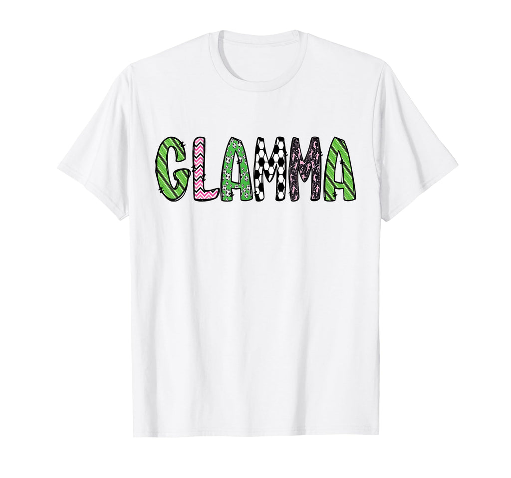 Soccer Glamma Funny Soccer Birthday T-Shirt - Minimalist Print for Adults