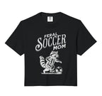 Feral Soccer Mom Raccoon Football Sweatshirt - Fun Novelty Design Unisex