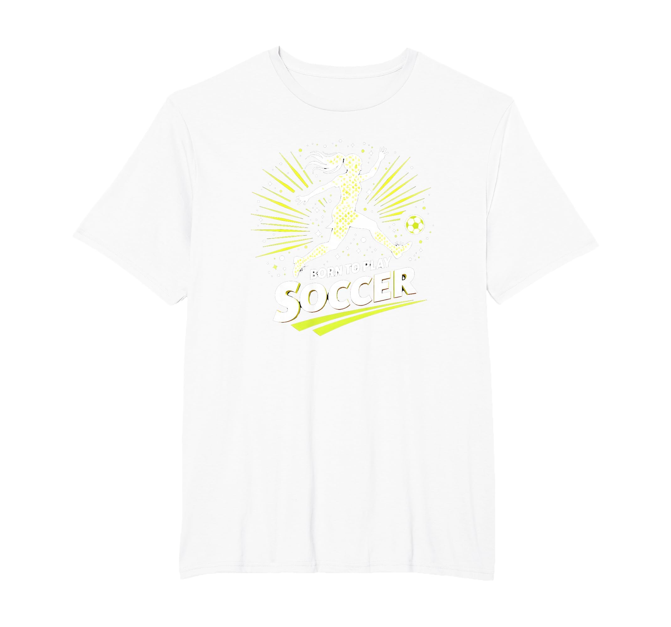 Born To Play Soccer Womens T-Shirt - Streetwear Style for Adults