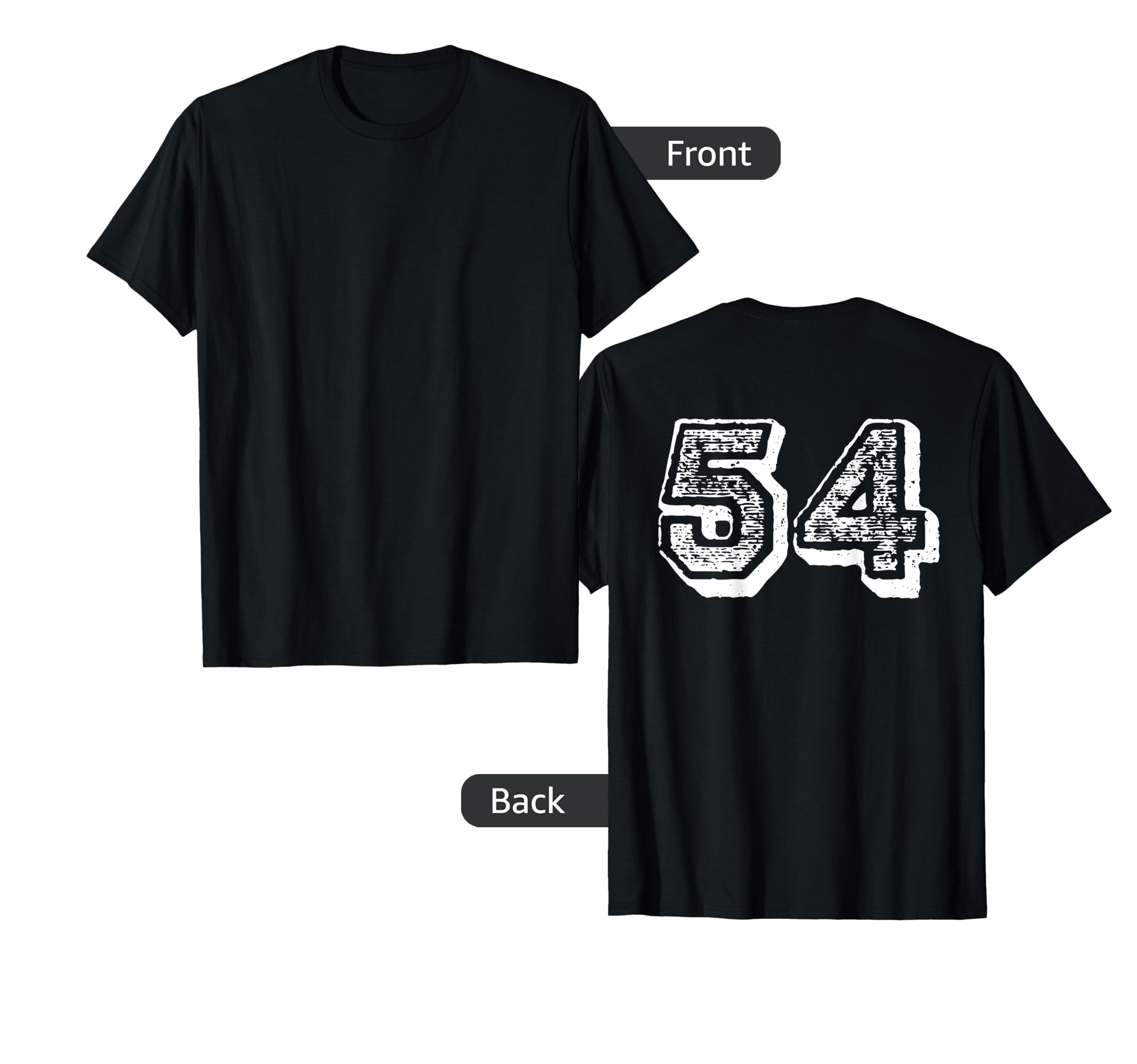 Number 54 Sports Jersey Player 54 T-Shirt - Casual Everyday Wear Men Women