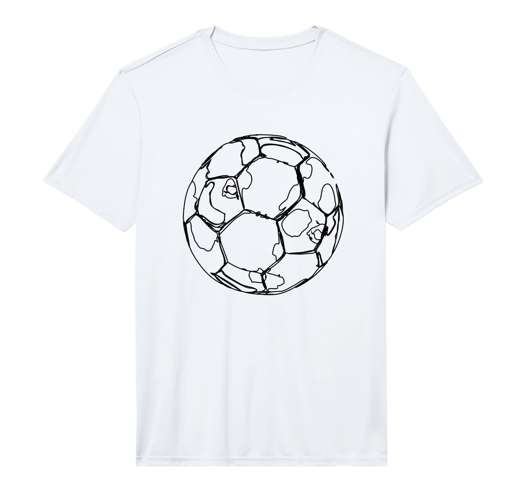 Soccer Ball Performance T-Shirt - Casual Everyday Wear Men Women