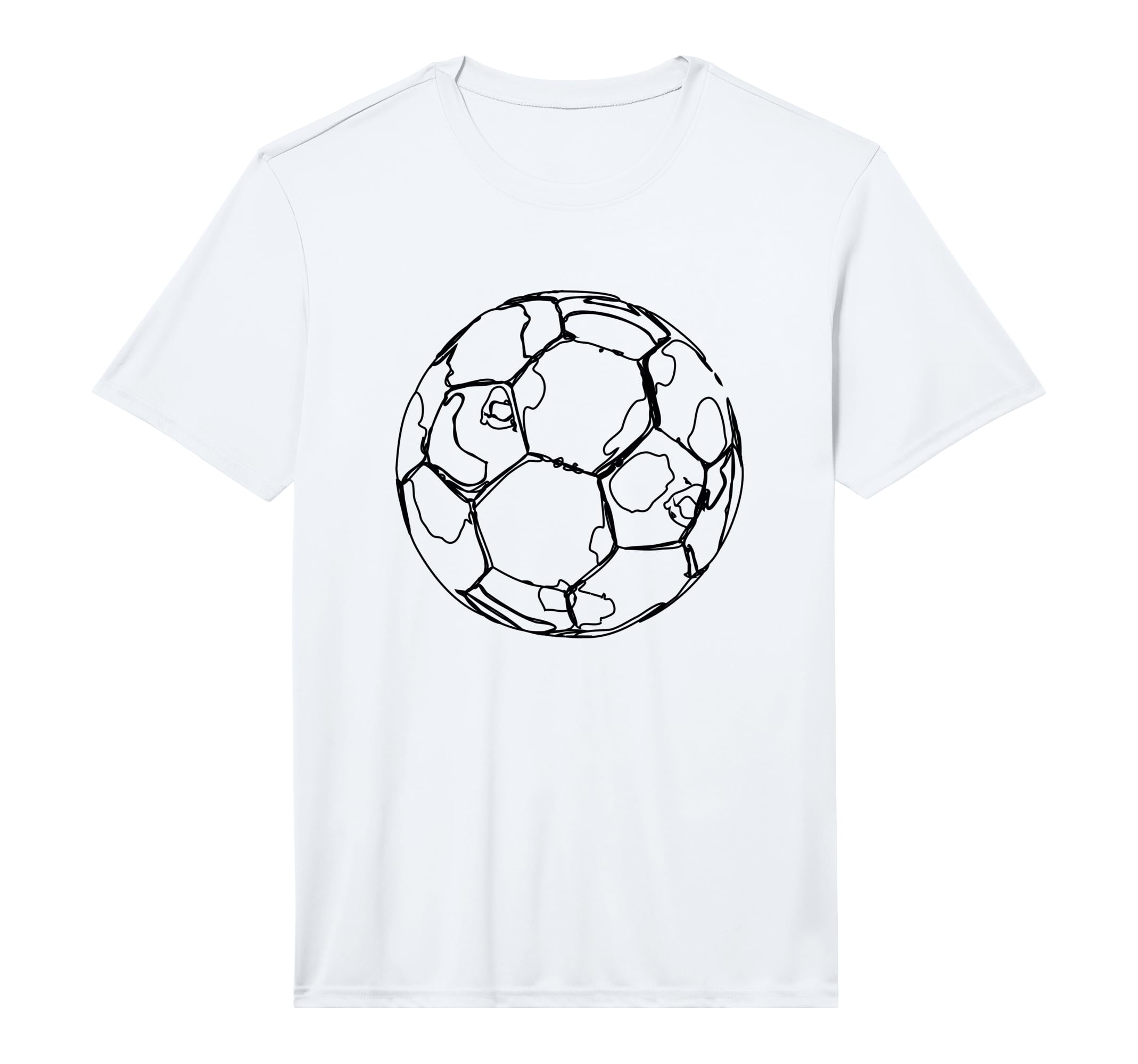 Soccer Ball Performance T-Shirt - Casual Everyday Wear Men Women