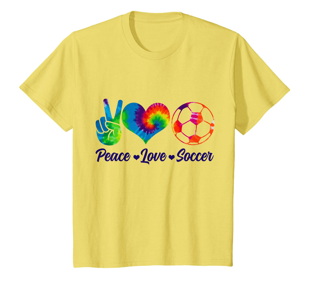 Soccer Tie Dye Peace Love Soccer Player T-Shirt - Custom Art Print Unisex