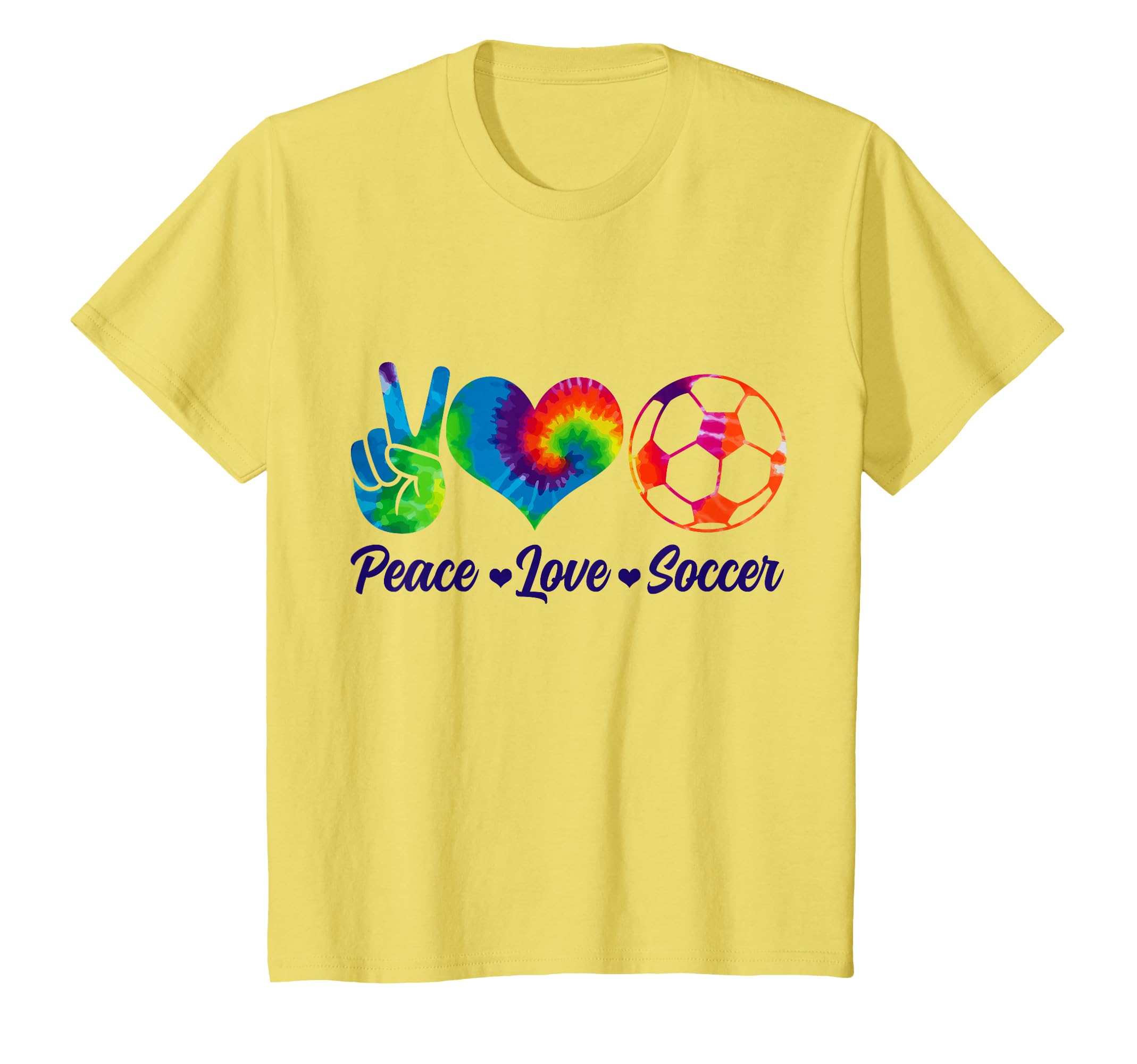 Soccer Tie Dye Peace Love Soccer Player T-Shirt - Custom Art Print Unisex