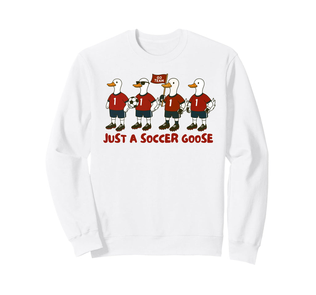 Soccer Player Game Day Silly Sweatshirt - Minimalist Print for Adults