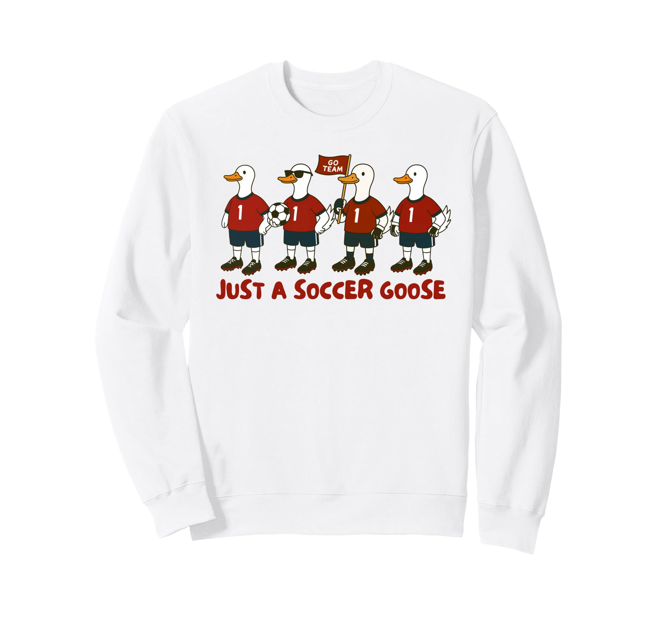 Soccer Player Game Day Silly Sweatshirt - Minimalist Print for Adults