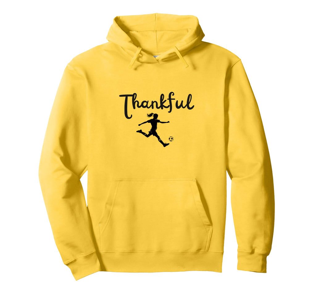 Thankful Soccer Player Thanksgiving Hoodie - Aesthetic Graphic Unisex