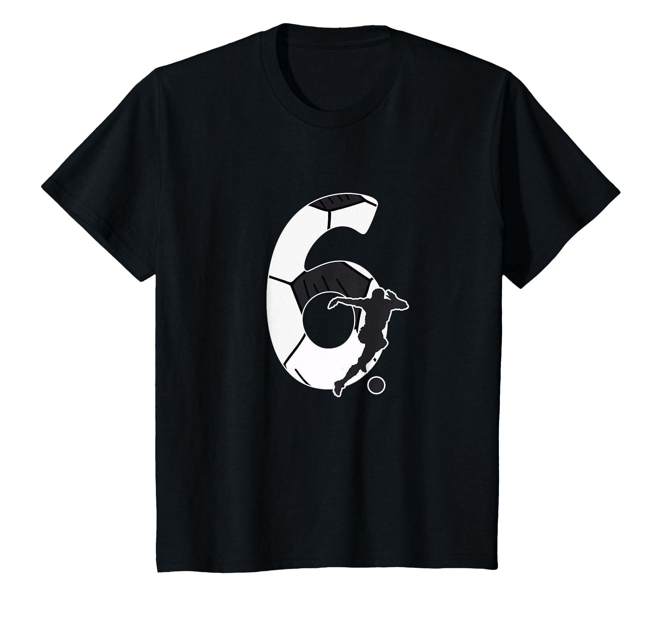 6Th Birthday Soccer Player 6 Years T-Shirt - Casual Everyday Wear Unisex