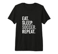 Eat Sleep Soccer Repeat Soccer Player T-Shirt - Minimalist Print Unisex
