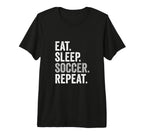 Eat Sleep Soccer Repeat Soccer Player T-Shirt - Minimalist Print Unisex