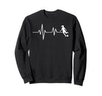 Soccer Heartbeat Ecg Football Sweatshirt - Novelty Apparel for Adults