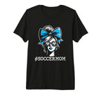 Soccer Mom Bow Football Mama Mothers Day T-Shirt - Trendy Graphic Unisex
