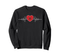 Morocco Heartbeat Moroccan Flag Sweatshirt - Minimalist Print Men Women