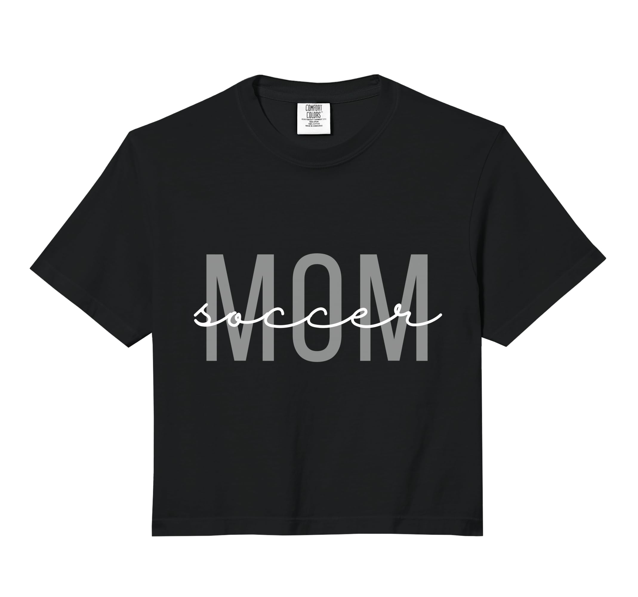 Soccer Mom Soccer Mama Comfort Colors Crop T-Shirt - Unique Graphic Unisex