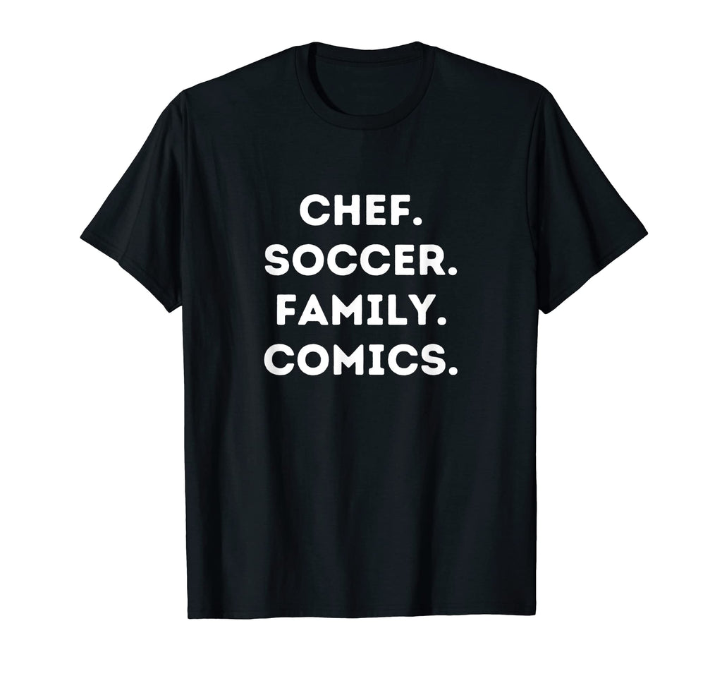 Chef Soccer Family Comics T-Shirt - Streetwear Style for Adults