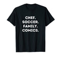 Chef Soccer Family Comics T-Shirt - Streetwear Style for Adults