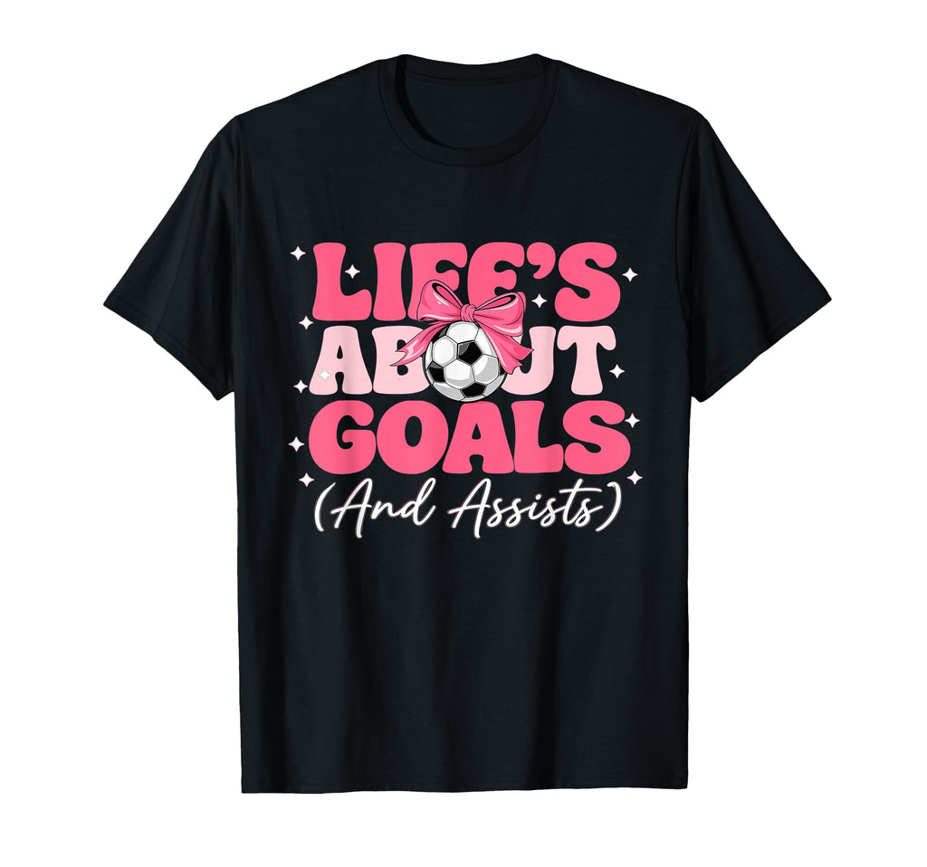 Lifes About Goals And Assists Player T-Shirt - Custom Art Print for Adults