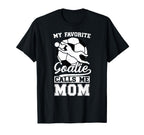Proud Soccer Keeper Mom Soccer T-Shirt - Casual Everyday Wear Men Women