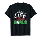Football Soccer Player Sports Goals T-Shirt - Minimalist Print Men Women