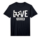Love Soccer Funny Hearty Soccer Field T-Shirt - Trendy Graphic for Adults