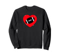 I Love Football I Heart Football Sweatshirt - Aesthetic Graphic Unisex
