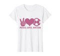 Peace Love Soccer Soccer Player Soccer T-Shirt - Streetwear Style Men Women