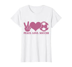 Peace Love Soccer Soccer Player Soccer T-Shirt - Streetwear Style Men Women