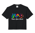 Soccer Tie Dye Peace Love Soccer T-Shirt - Minimalist Print Men Women