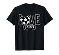 Love Soccer Funny Hearty Soccer Field T-Shirt - Custom Art Print Unisex