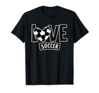 Love Soccer Funny Hearty Soccer Field T-Shirt - Custom Art Print Unisex